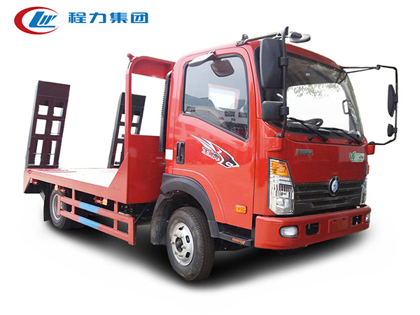重汽王牌藍(lán)牌平板運(yùn)輸車（60-80型號挖機(jī)）